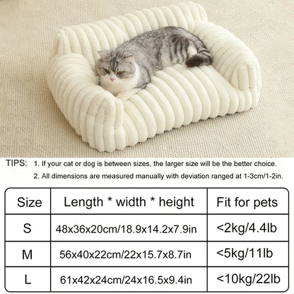 Breathable Plush Cat Sofa Bed