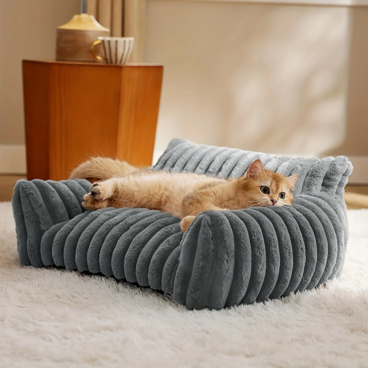 Breathable Plush Cat Sofa Bed